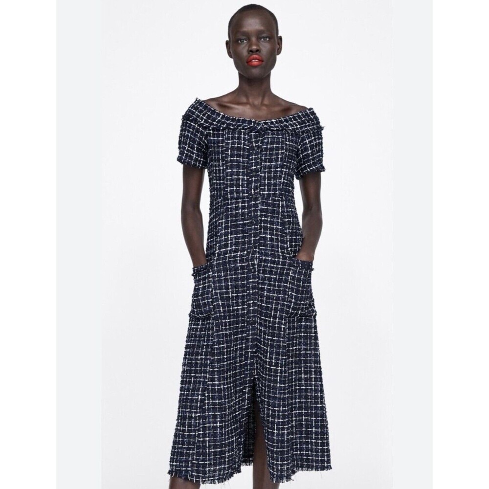 Zara Blue and Black Maxi Dress